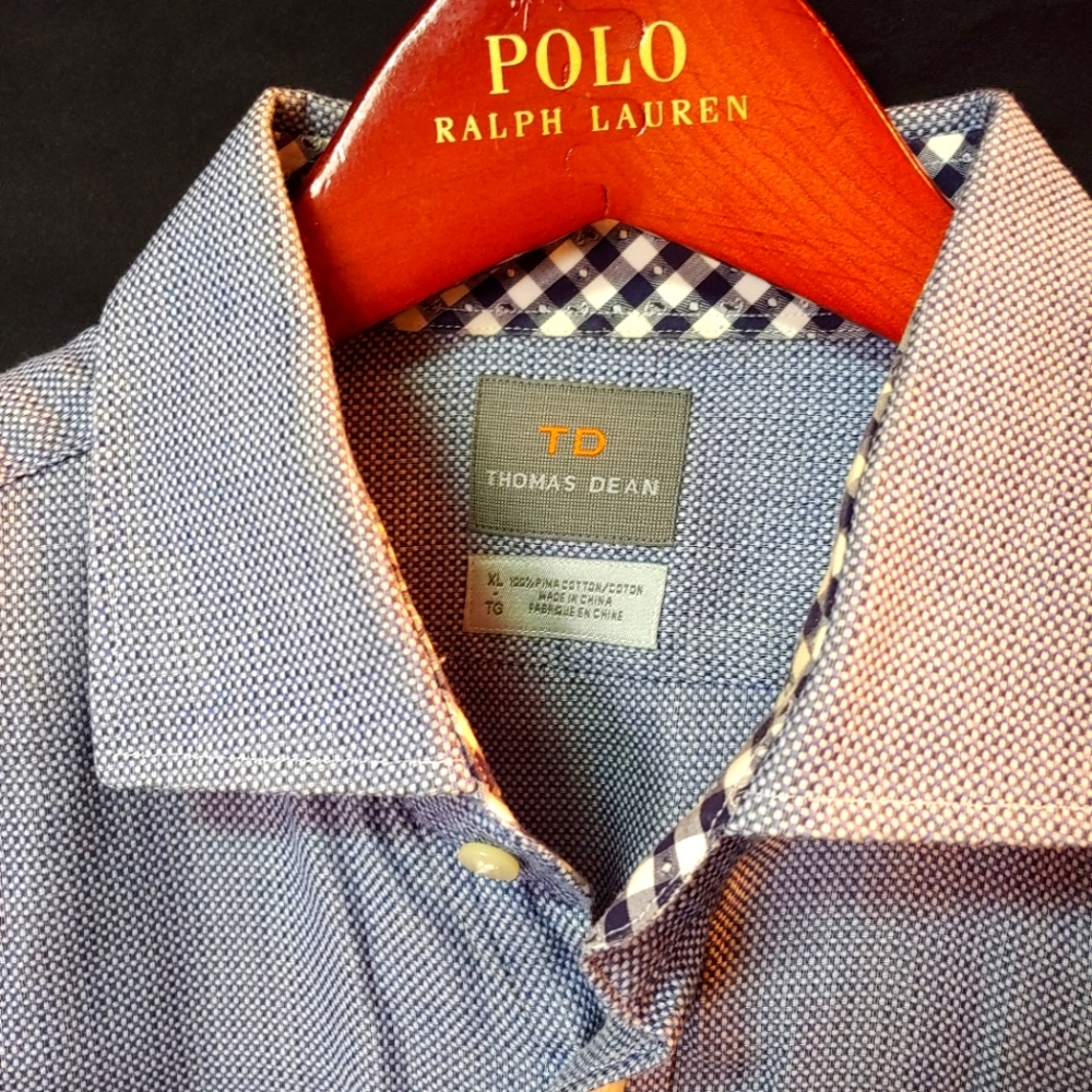 Men's Dress Shirt with Cuffs by Thomas Dean.